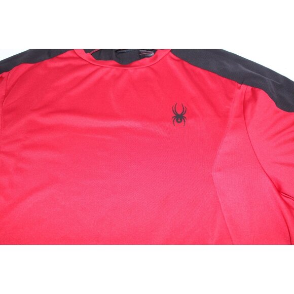 Spyder Active Athletic Shirt Men's L Black Red S.S. Preppy Sporty Casual Relaxed - Picture 9 of 12